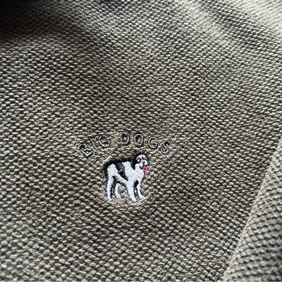 Big Dogs Vintage 1/4 Quarter Zip Pullover Sweater Men's Medium Size Green 90s - Picture 2 of 6